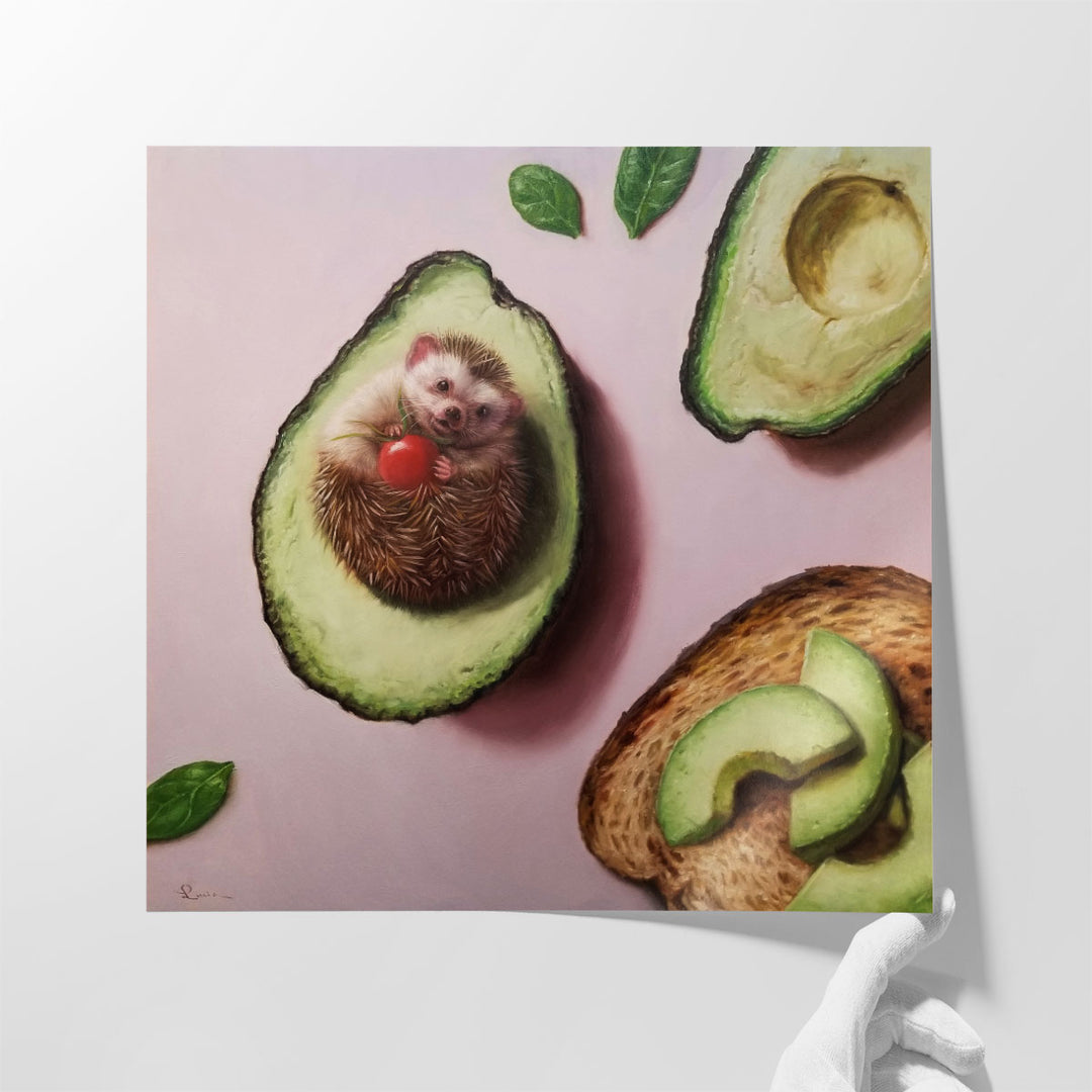 Big Kitchen Canvas Art playful surreal fruit composition