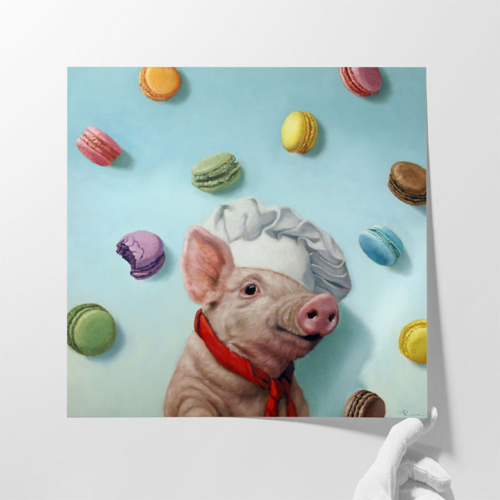 Big Contemporary Wall Art for Kitchen – whimsical piglets