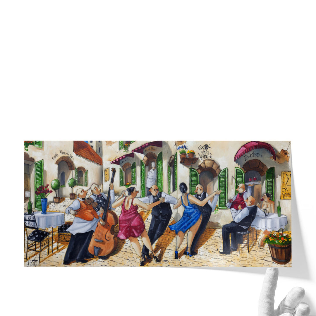 Dancing at Cafe da Vinci - Canvas Print Wall Art