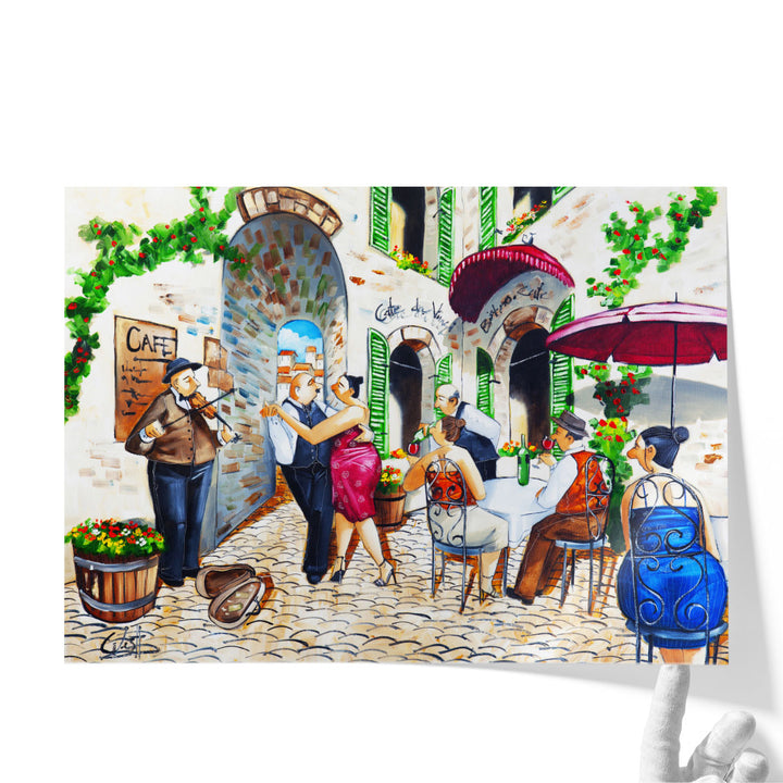Corner Cafe at Cafe da Vinci - Canvas Print Wall Art