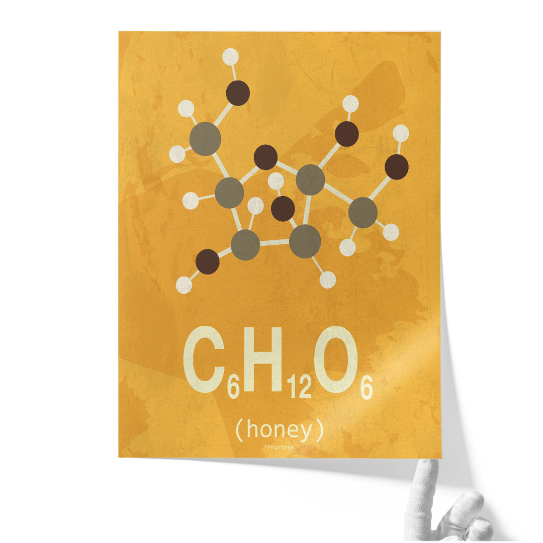 Molecule Honey - Canvas Print Wall Art