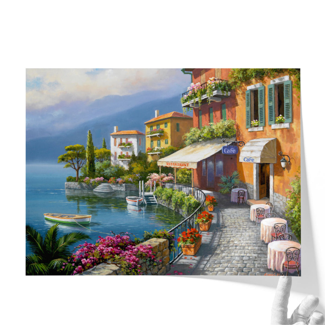 Seaside Bistro Cafe - Canvas Print Wall Art