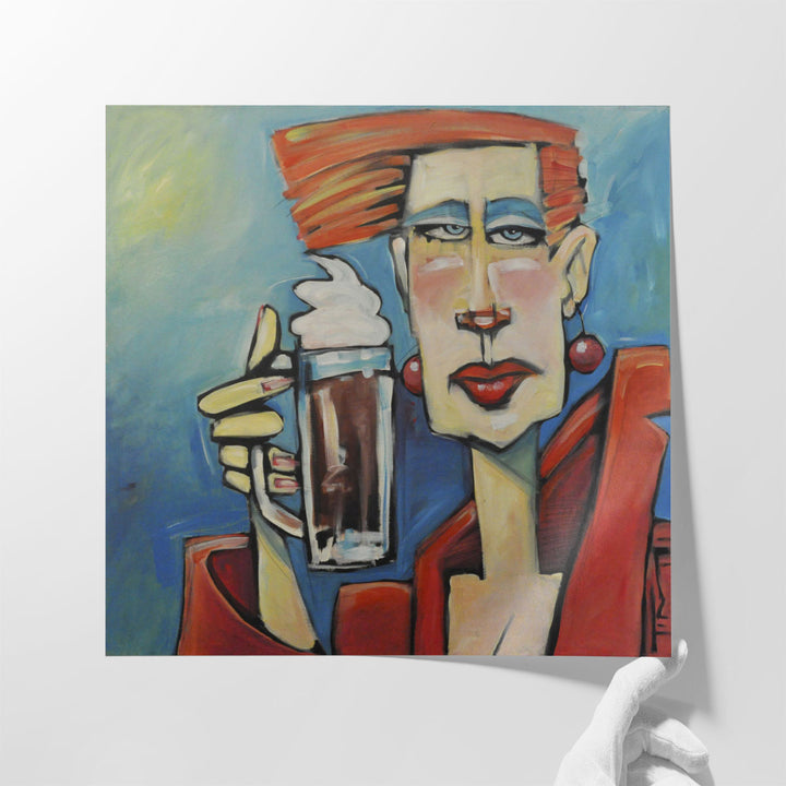 16x16 Canvas Print – brown coffee art detail