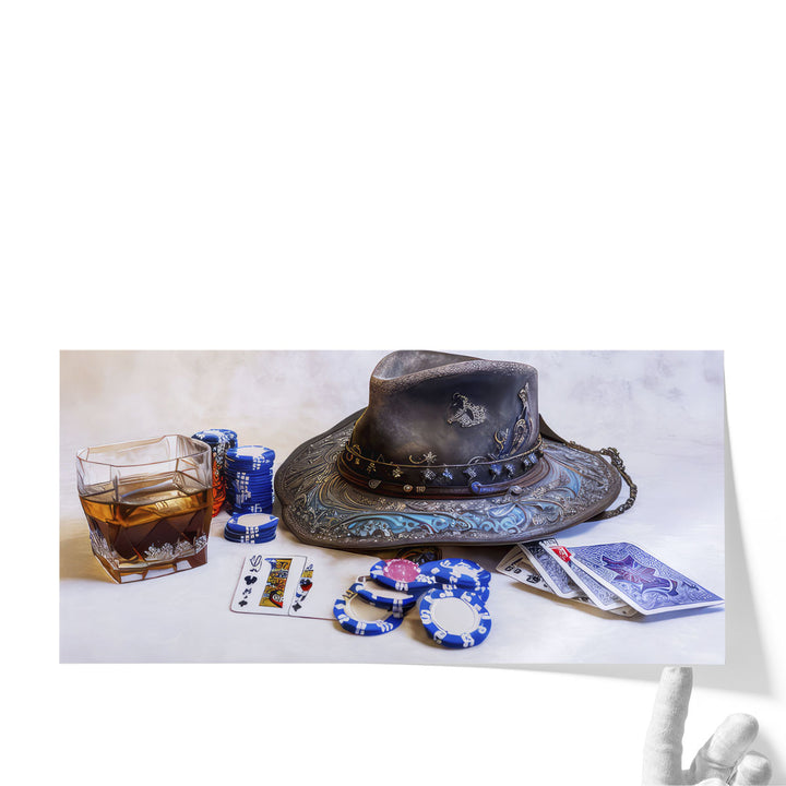 Poker Table Still Life - Canvas Print Wall Art