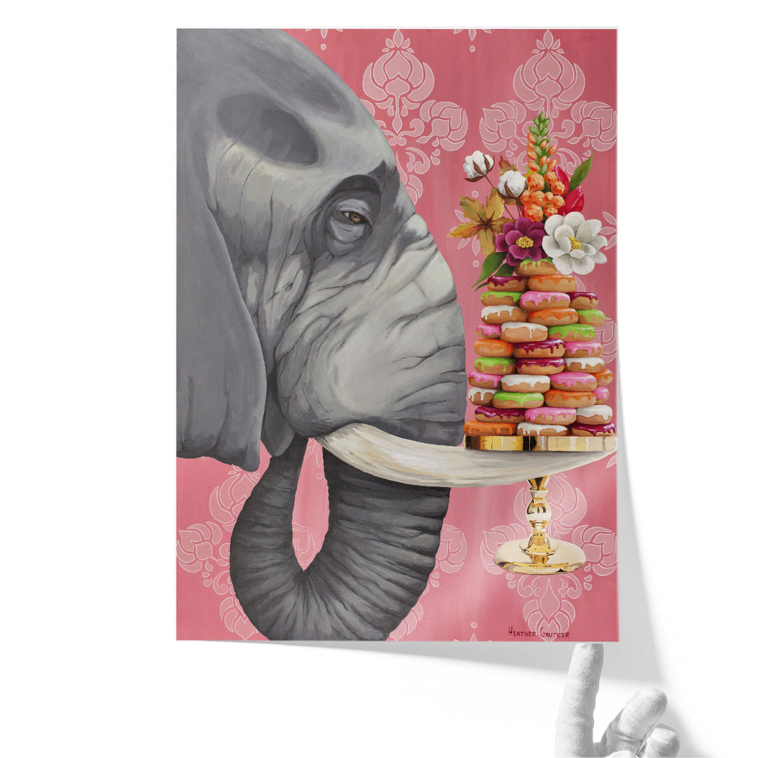 Kitchen artwork – whimsical elephant print