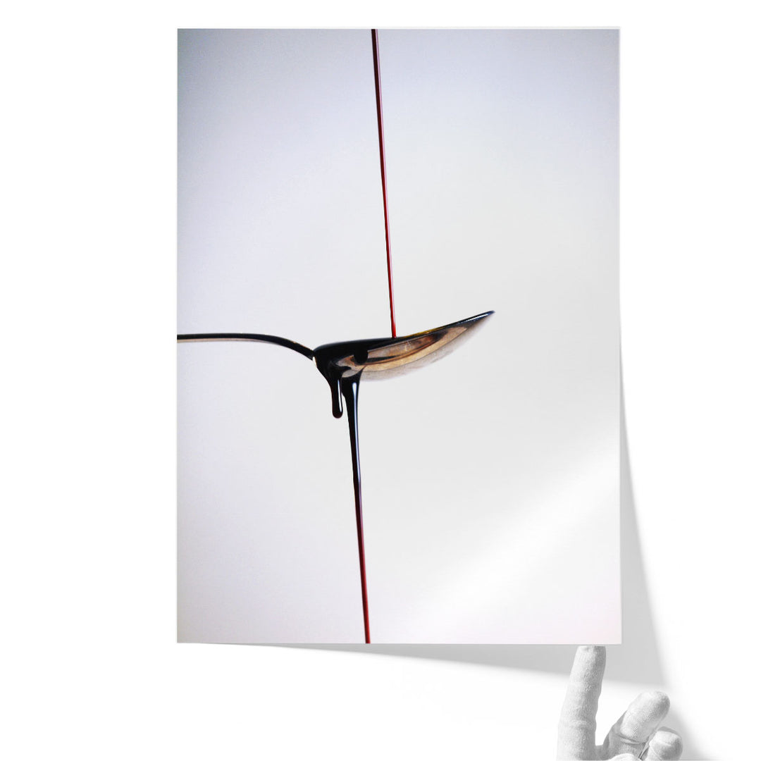 kitchen artwork – black and white drip scene