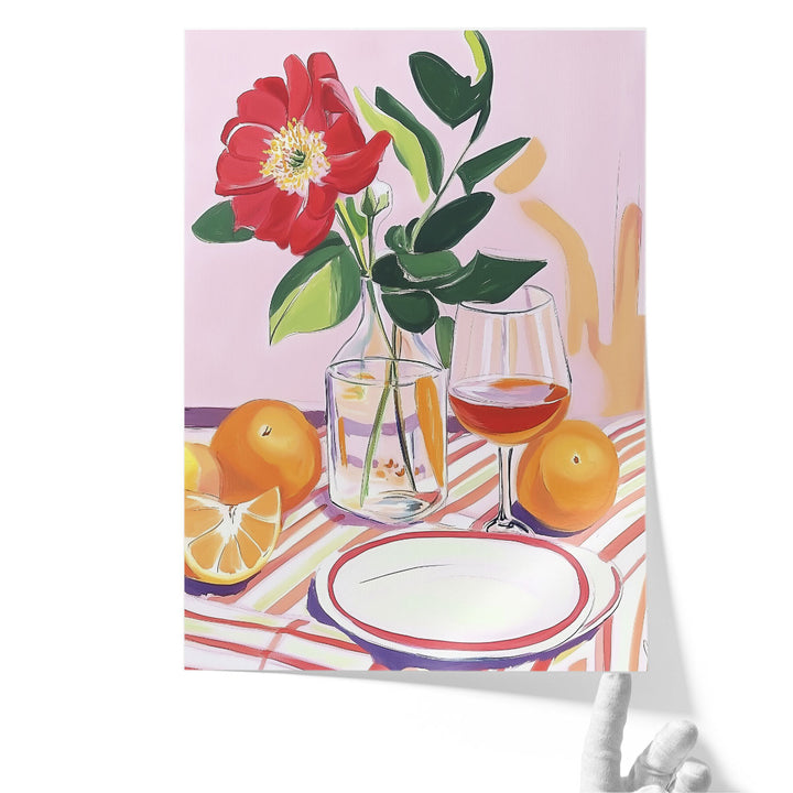 dining room wall art – cheerful orange decor