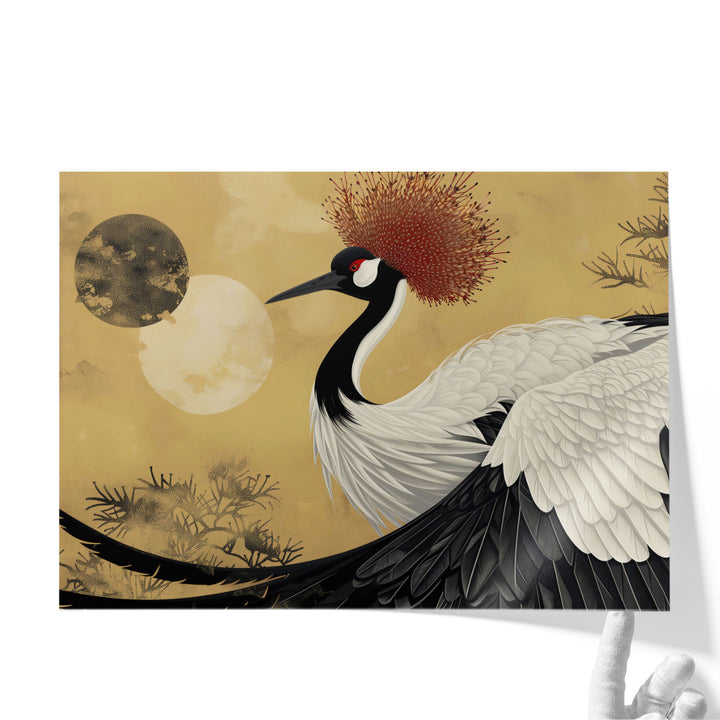 Japanese Red Crowned Crane - Canvas Print Wall Art