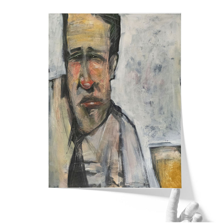 Businessman At Bar - Canvas Print Wall Art