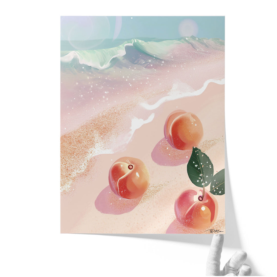 Kitchen wall decor peach scene