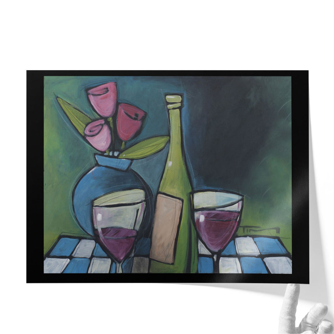 Large Kitchen Wall Decor – bold kitchen wine artwork