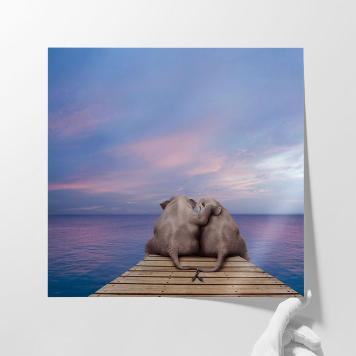 Pachyderm Pier - Canvas Print Wall Art