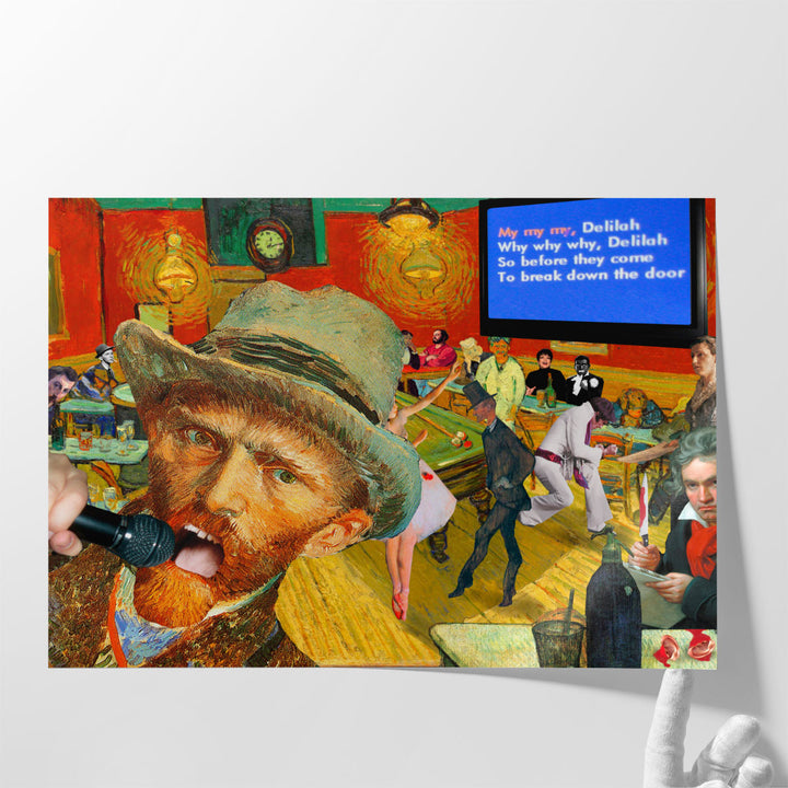 Karaoke Night In Arles - Canvas Print Wall Art