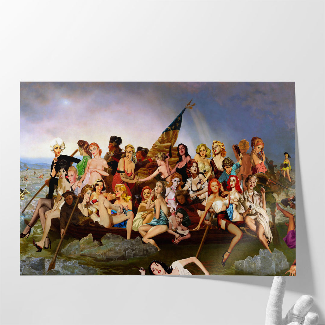 Dangerous Women Crossing the Delaware - Canvas Print Wall Art