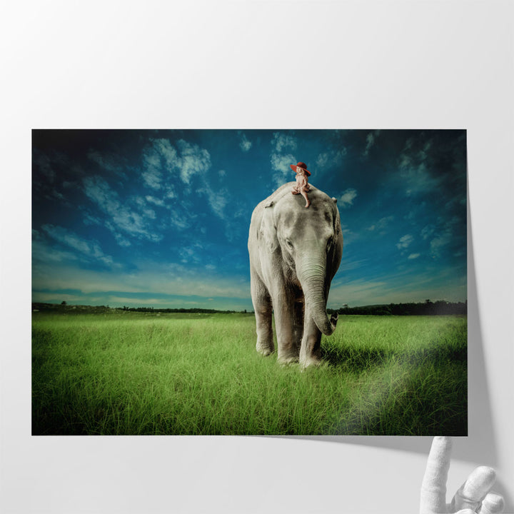 Elephant Carry Me - Canvas Print Wall Art