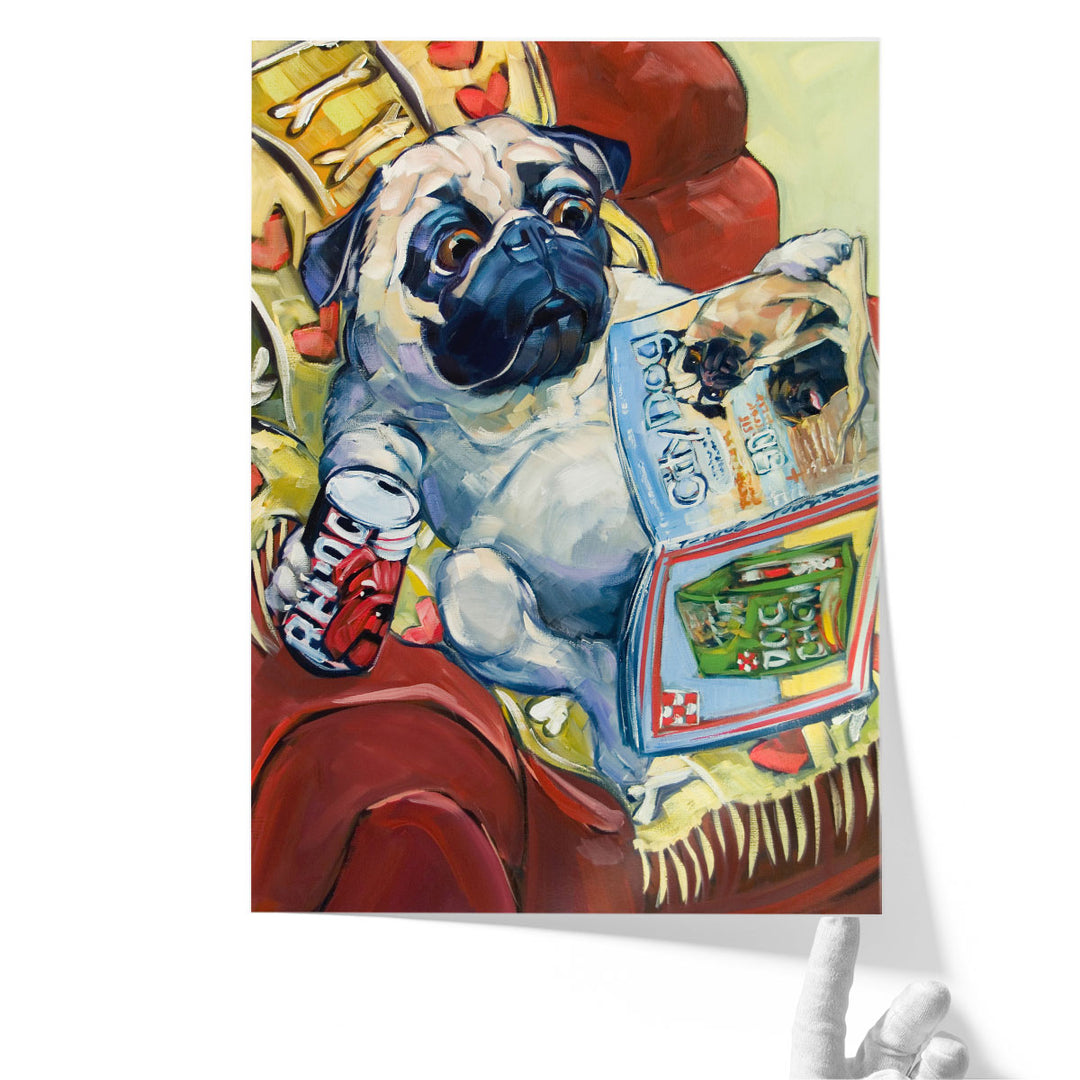 Bark a Lounger - Canvas Print Wall Art