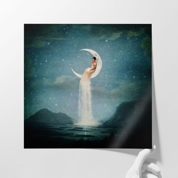 Moon River Lady - Canvas Print Wall Art