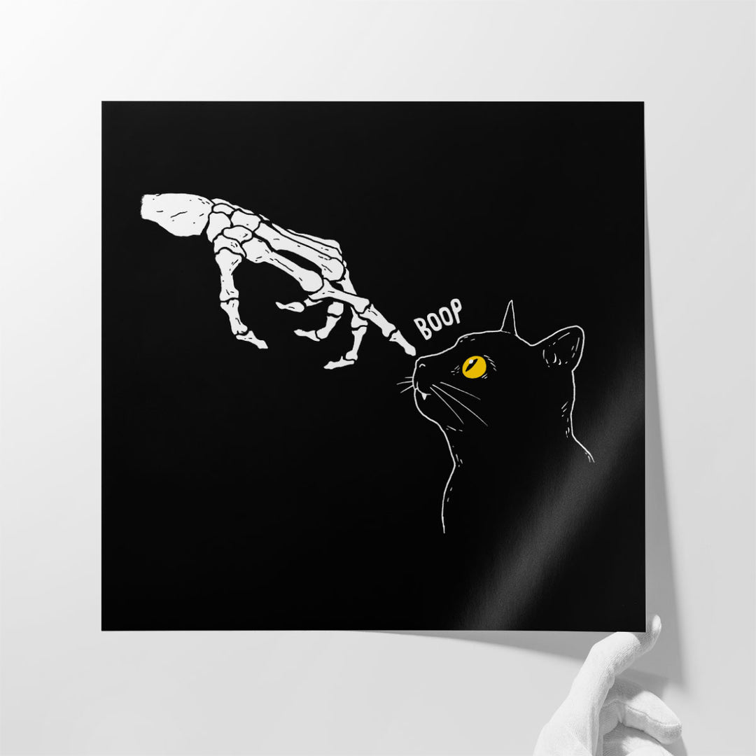 Spooky Boop Black and White - Canvas Print Wall Art