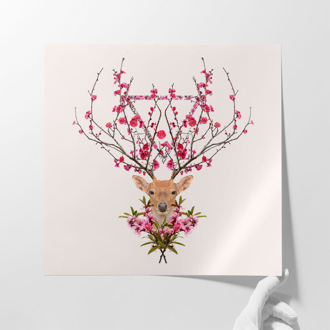Spring Deer - Canvas Print Wall Art