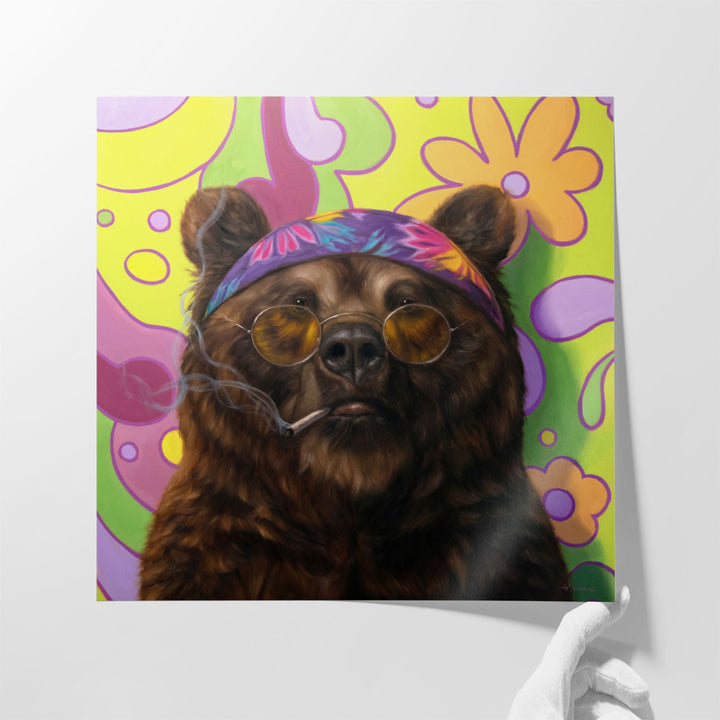 Bearly Buzzed - Canvas Print Wall Art