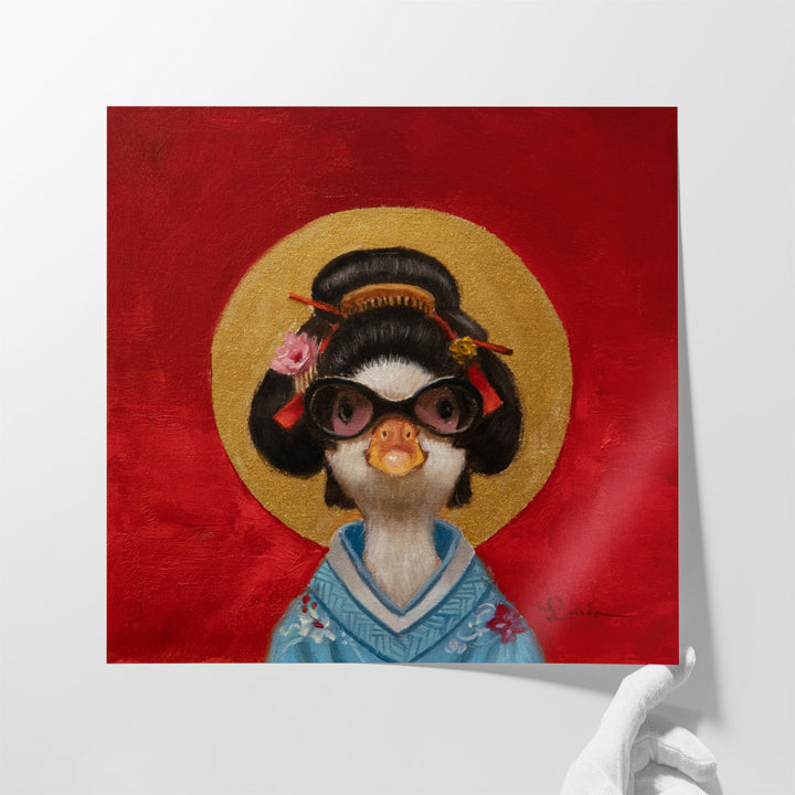 Geisha Duck - Canvas Print Wall Art
