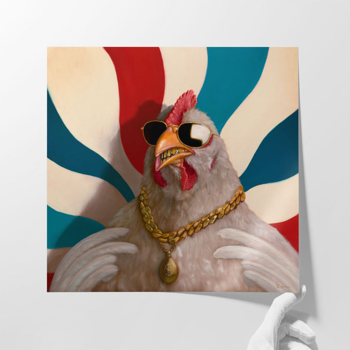 Grill Chicken - Canvas Print Wall Art