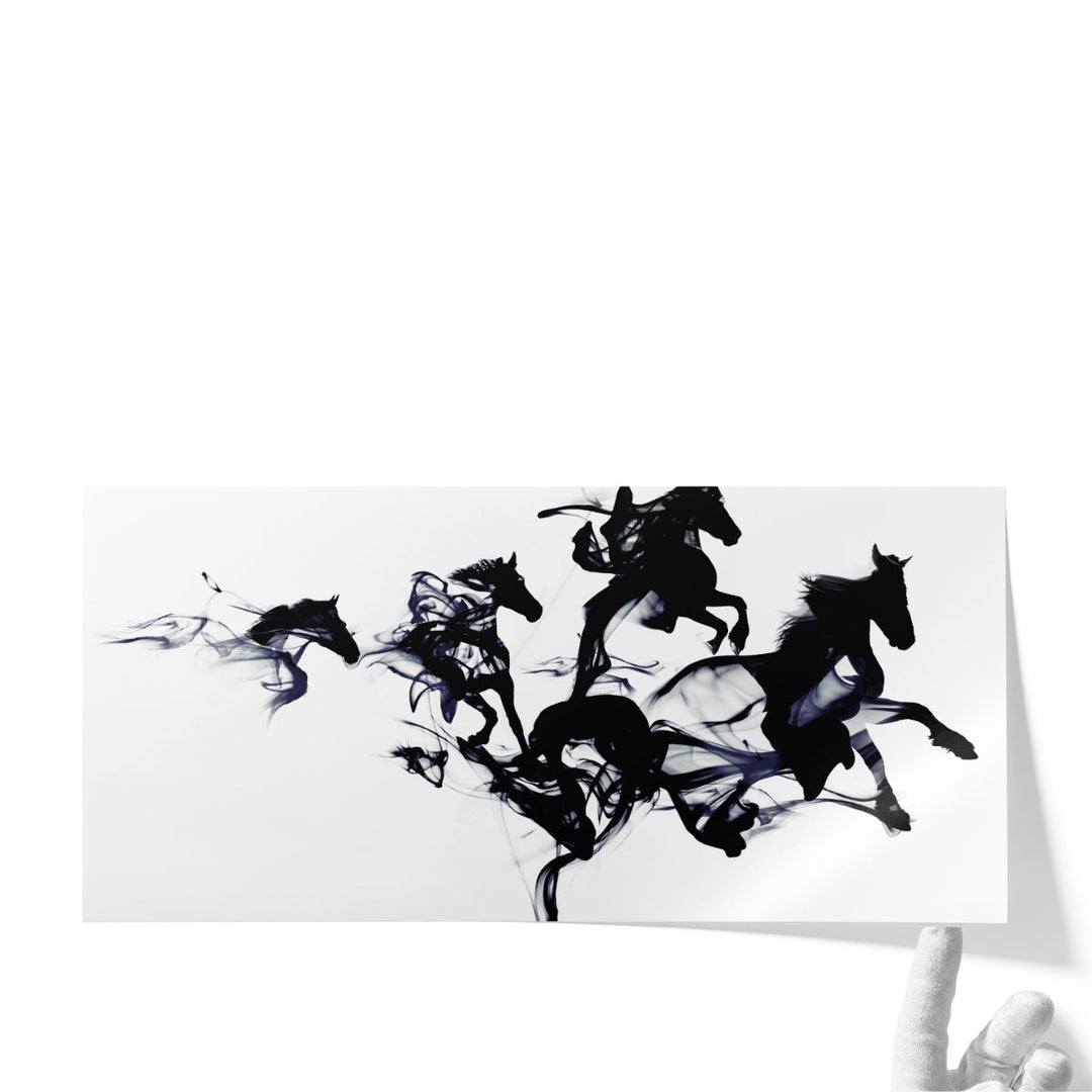 Black Horses - Canvas Print Wall Art
