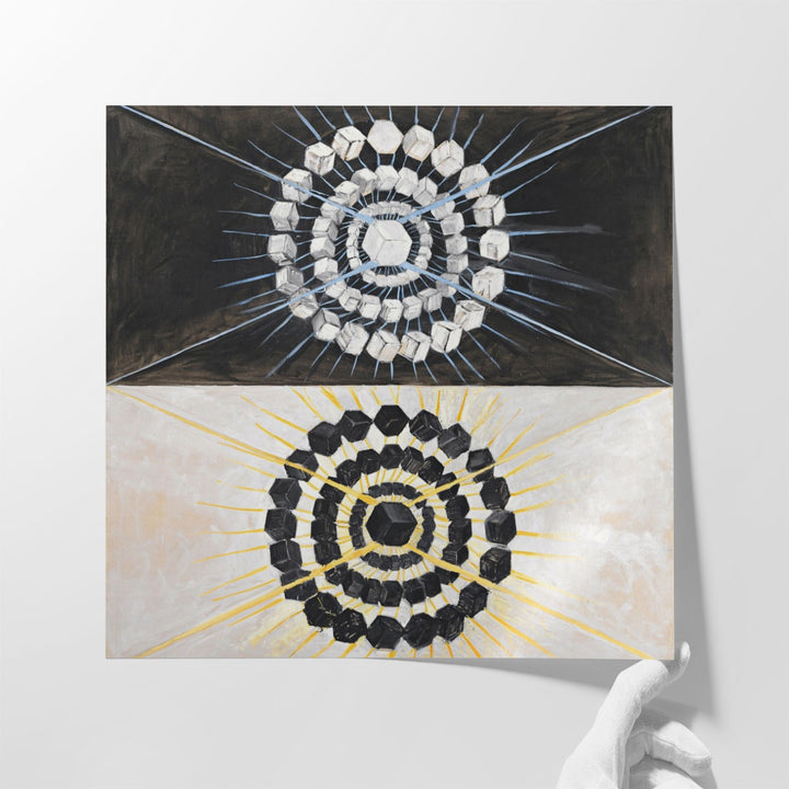 living room wall art – modern monochrome shapes