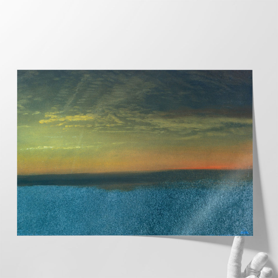 Blue Scenic Wall Art for Hallway – coastal horizon canvas