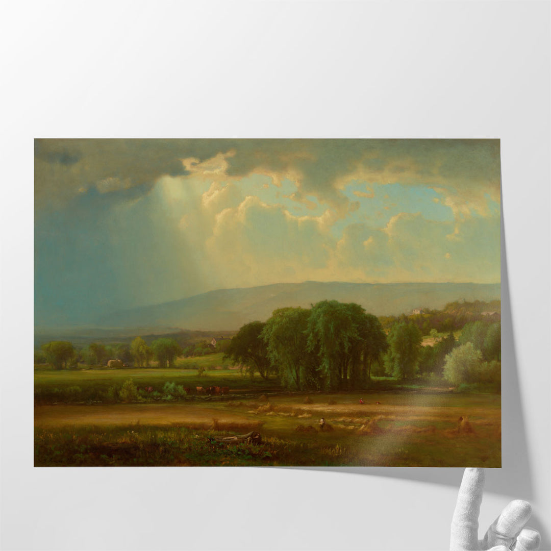 Harvest Scene in the Delaware Valley - Canvas Print Wall Art