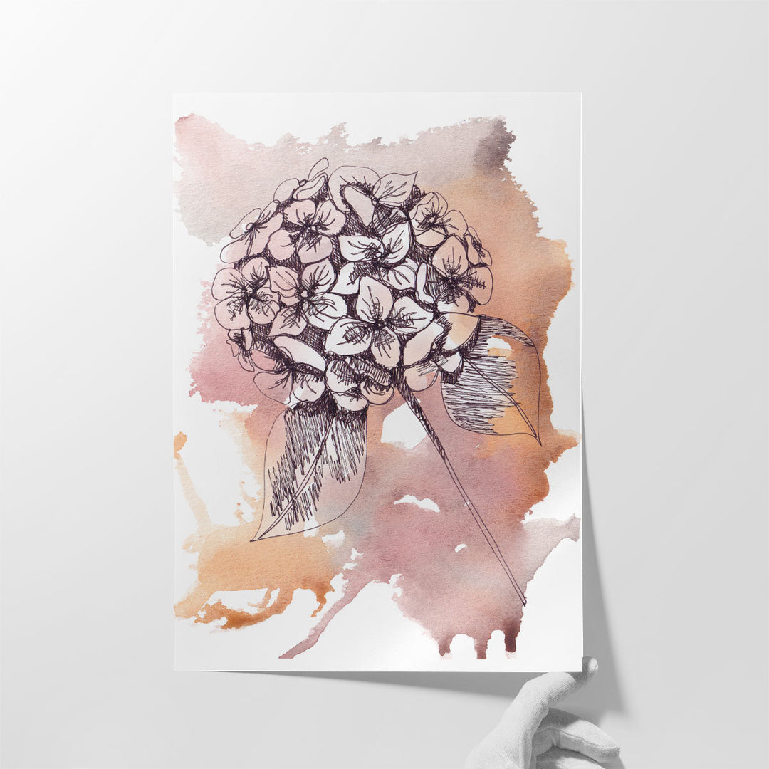 Boho Watercolor Floral Art - Canvas Print Wall Art