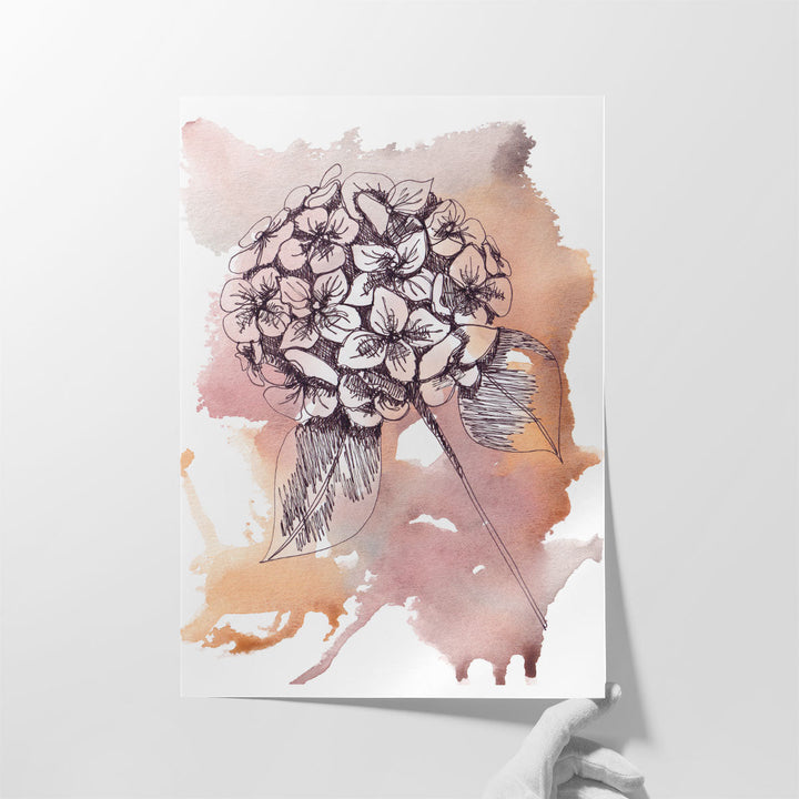 Boho Watercolor Floral Art - Canvas Print Wall Art