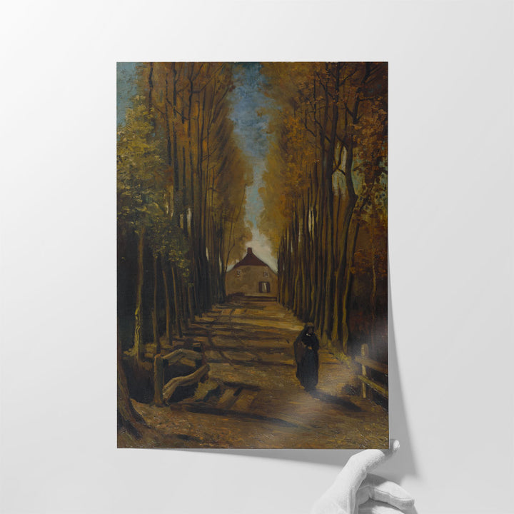 Avenue of Poplars in Autumn, 1884 - Canvas Print Wall Art