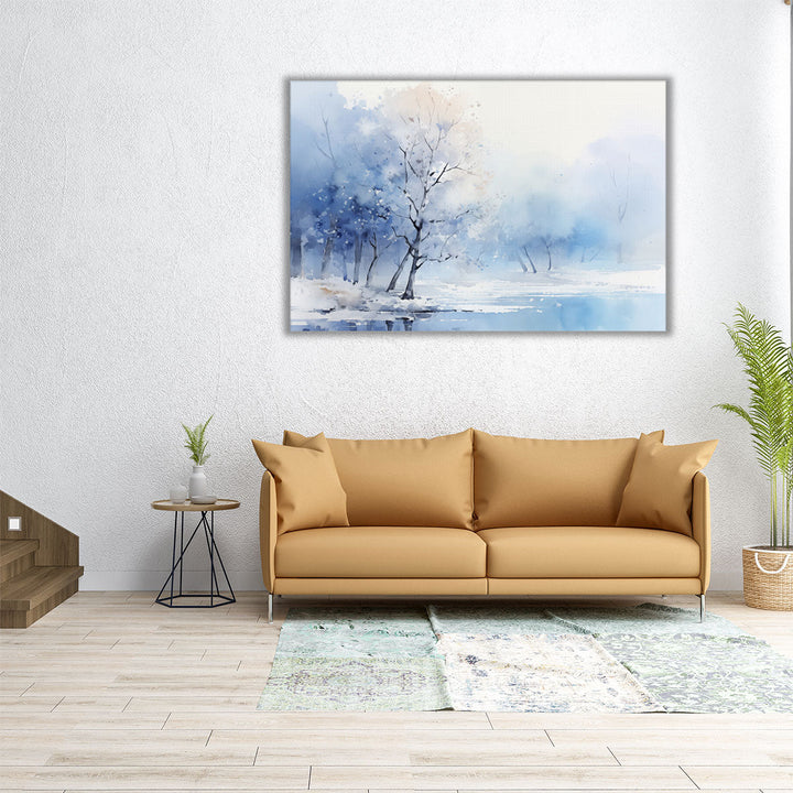 36x24 winter forest abstract wall art