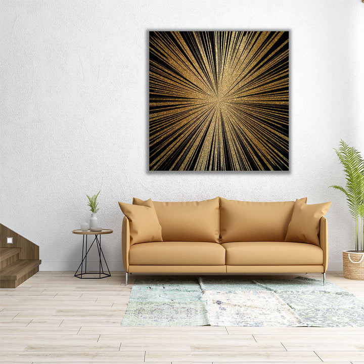 Burst Gold 2 - Canvas Print Wall Art