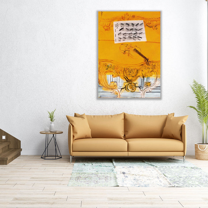 The Yellow Console with a Violin, 1949 - Canvas Print Wall Art