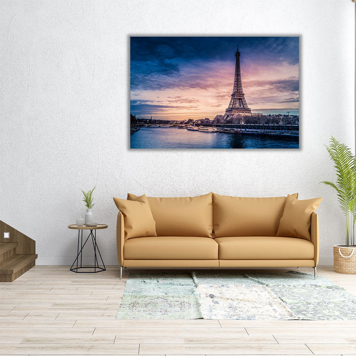 Eiffel Tower in Paris France - Canvas Print Wall Art