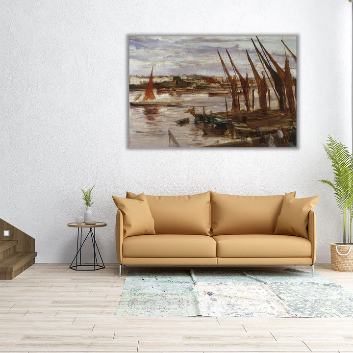 Battersea Reach, 1863 - Canvas Print Wall Art