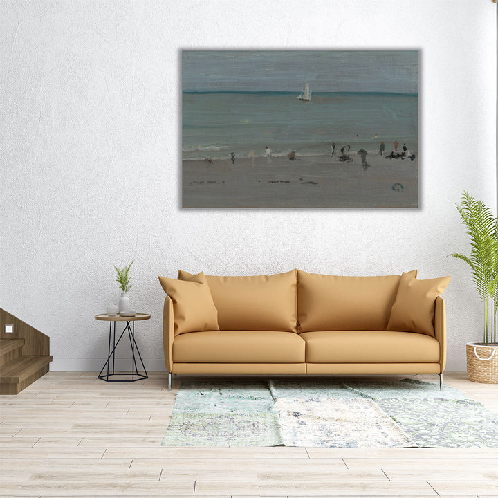 Coast Scene, Bathers - Canvas Print Wall Art