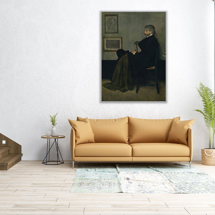 Portrait of Thomas Carlyle - Canvas Print Wall Art
