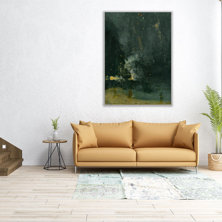 Nocturne in Black and Gold, The Falling Rocket - Canvas Print Wall Art