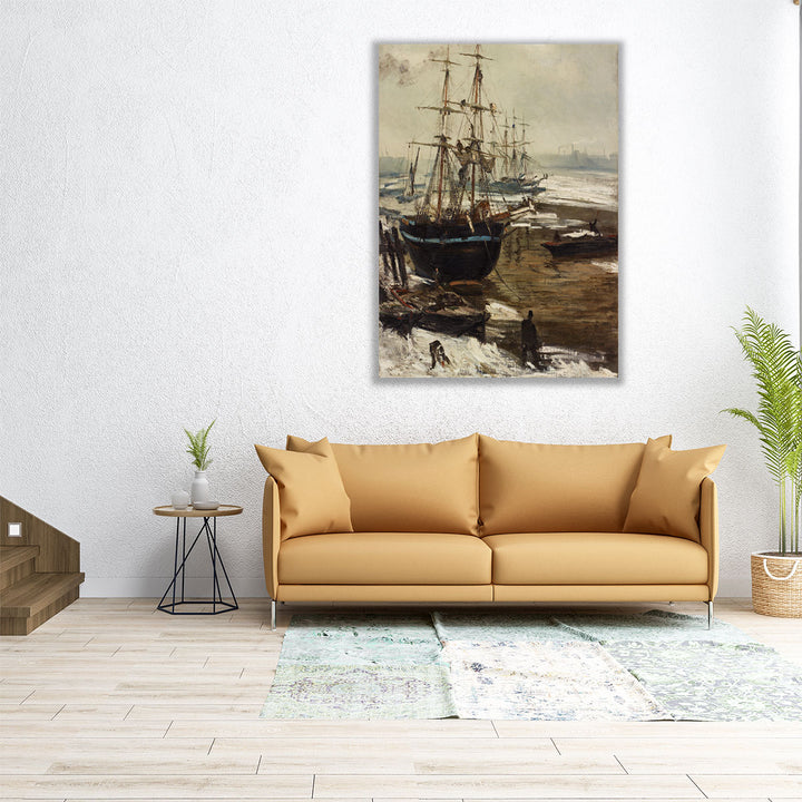 The Thames in Ice, 1860 - Canvas Print Wall Art