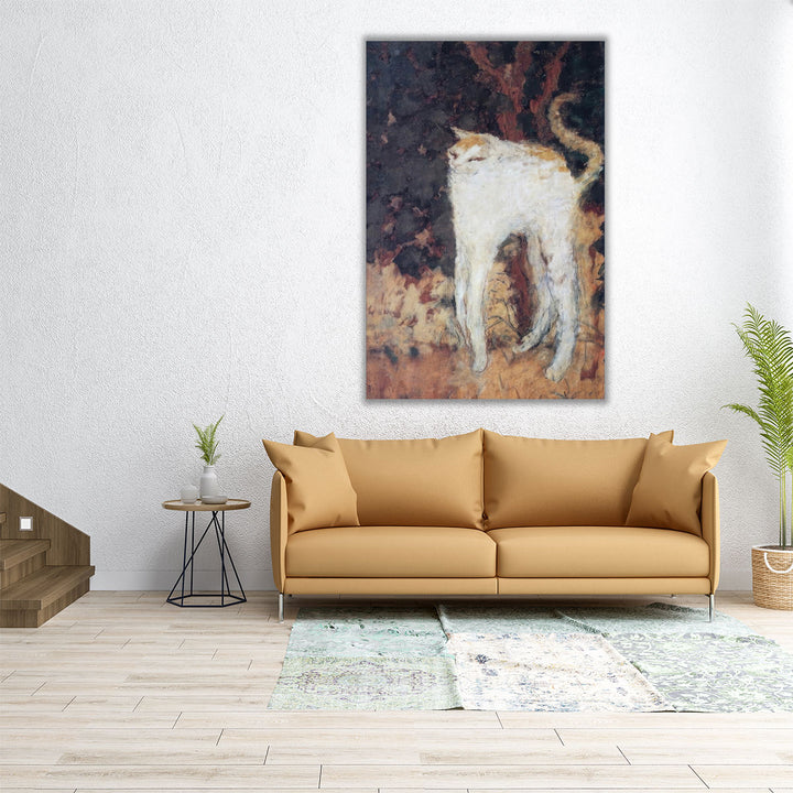 The White Cat - Canvas Print Wall Art