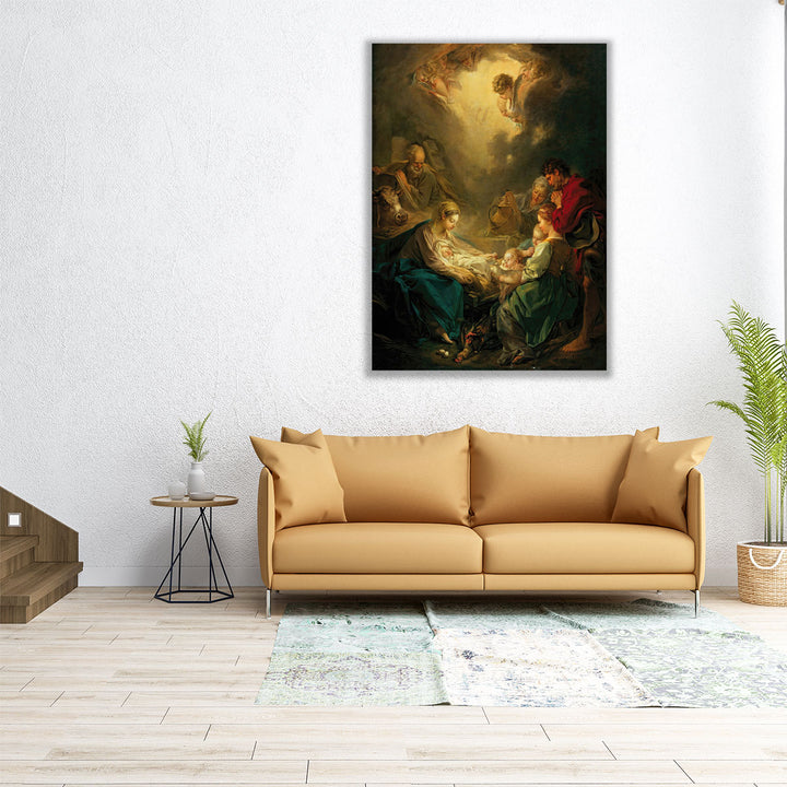 Virgin Attending to the Sleeping Christ Child - Canvas Print Wall Art