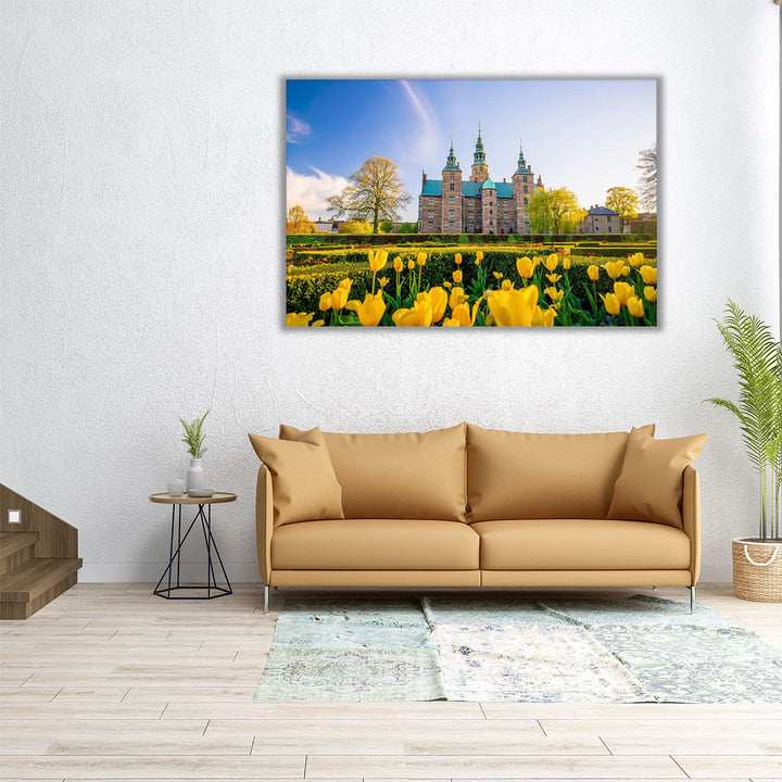 Rosenborg Castle Gardens in Copenhagen, Denmark - Canvas Print Wall Art