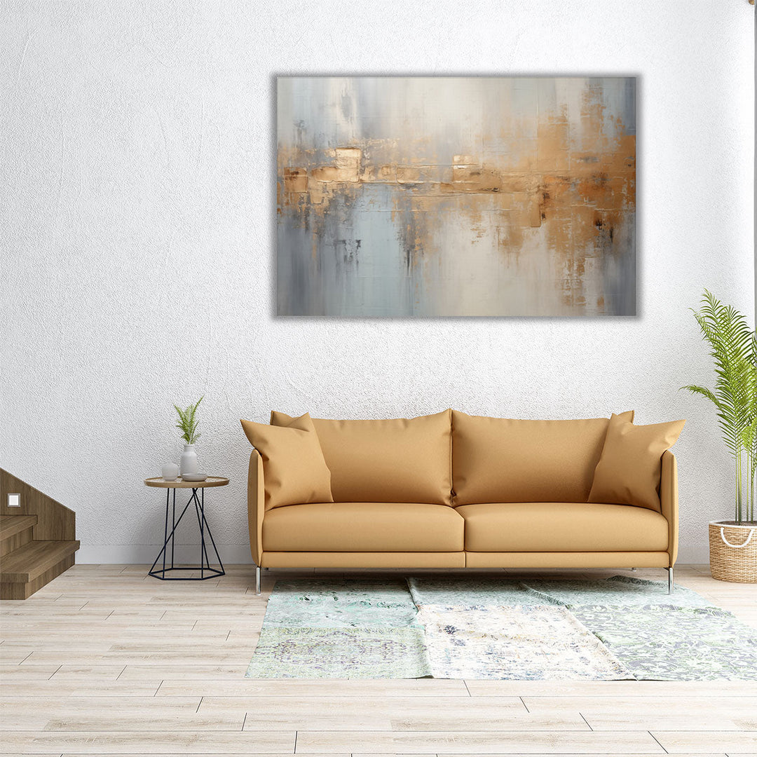 60x40 Wall Art – large abstract watercolor in brown tones