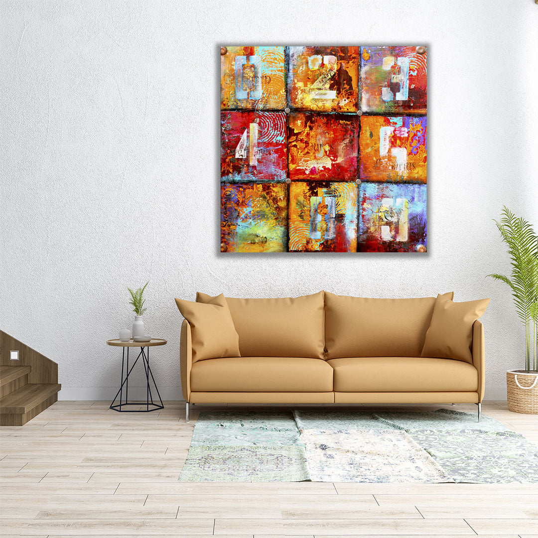 40x40 Wall Art – large square format with bold type design