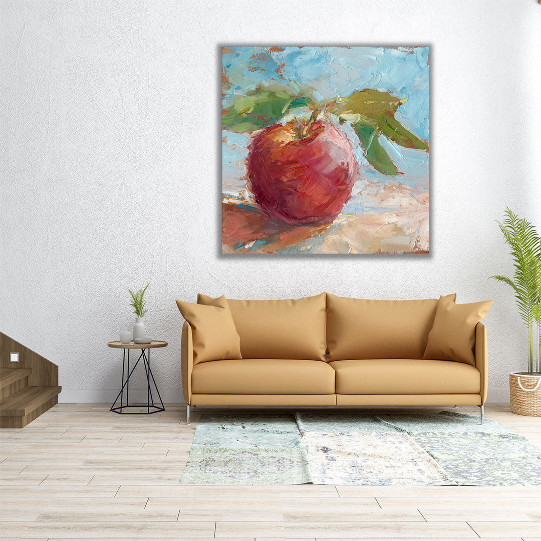 24x24 canvas apple painting display vibrant