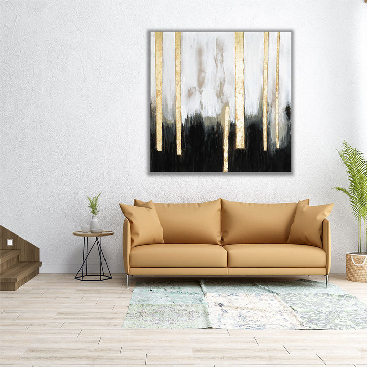 Square format abstract line print