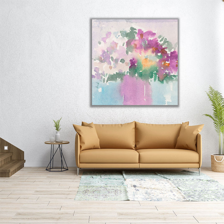 24×24 watercolor floral art print